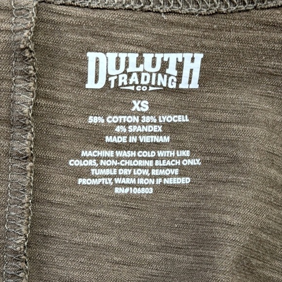 Duluth Trading Co. NWT Brown To ‘n’ Flow Short Sleeve Jersey Dress Size XS - Picture 4 of 6